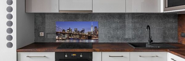 Sticlă pentru bucătărie Manhattan pe timp de noapte
