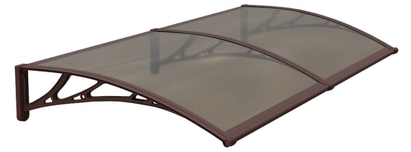 Copertină PREMIUM 200x60 cm, placă 6 mm dintr-o bucată – Maro/Bronz