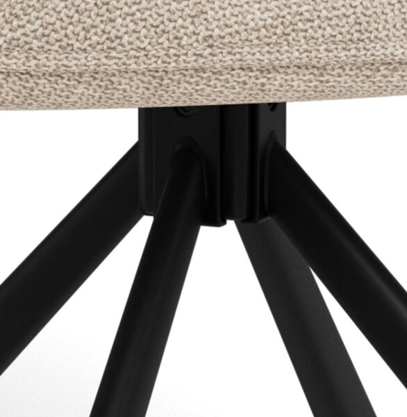 Scaun de dining pivotant Glenda, bej (expediere rapidă)
