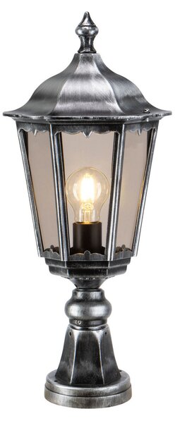 LCD Lampă soclu 1112 alu turnat sub presi negru-argint, reglabil, Gri, Metal, Antichitate