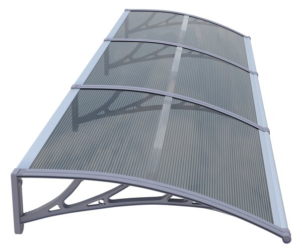 Copertină ECO de ușă 300x100cm marchiză adăpost acoperiș gri-antracit