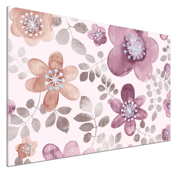 Sticlă pentru bucătărie model floral
