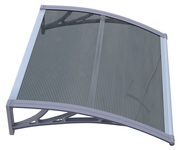 Copertină ECO de ușă 100x100cm marchiză adăpost acoperiș gri-antracit