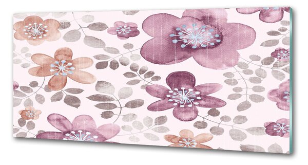 Sticlă pentru bucătărie model floral
