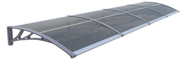 Copertină ECO de ușă 300x100cm marchiză adăpost acoperiș gri-antracit