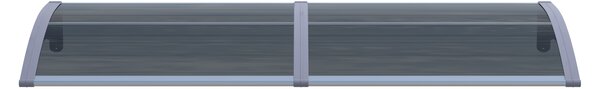 Copertină ECO de ușă 240x100cm marchiză adăpost acoperiș gri-antracit