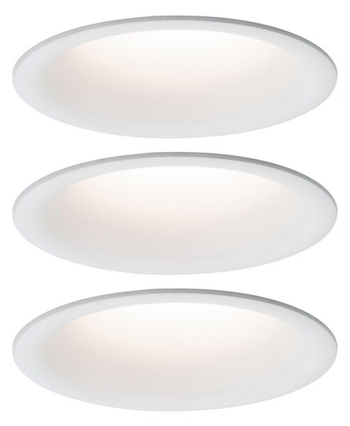 Paulmann lampă LED încastrată Cymbal 3x6,8W IP44, reglabil, Alb, Camera de zi / sufragerie, Plastic, Modern, Corpuri de iluminat încastrate rotunde