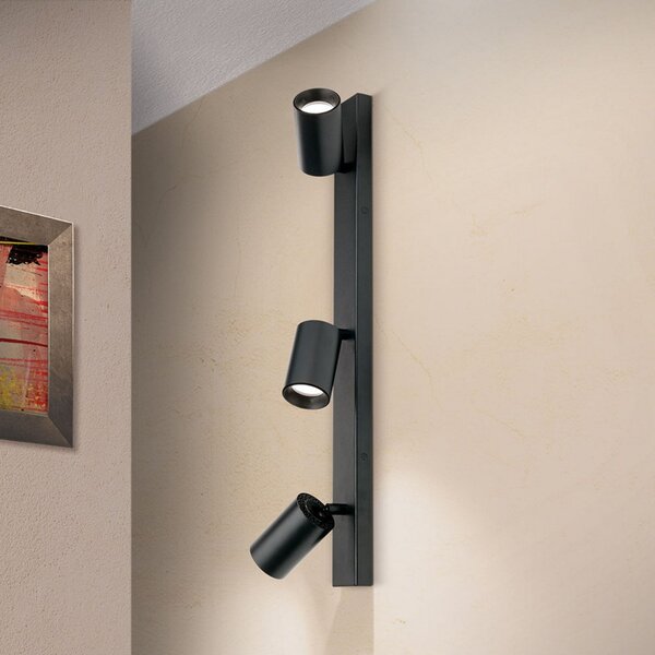 ORION Proiector Sean 3 becuri, negru, reglabil, Negru, Camera de zi / sufragerie, Metal, Modern