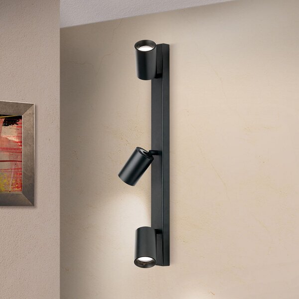 ORION Proiector Sean 3 becuri, negru, reglabil, Negru, Camera de zi / sufragerie, Metal, Modern
