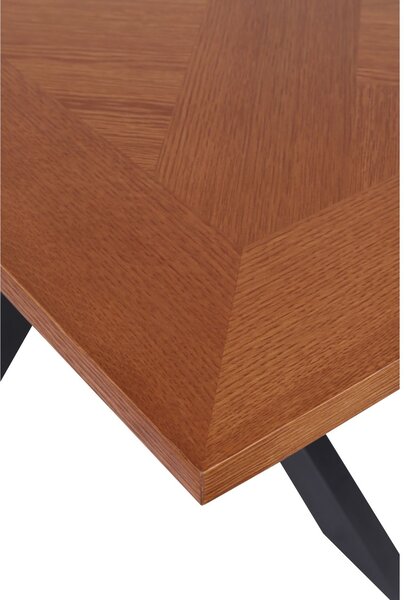 Masă de dining extensibilă Pietro, nuc închis (120-160 cm)