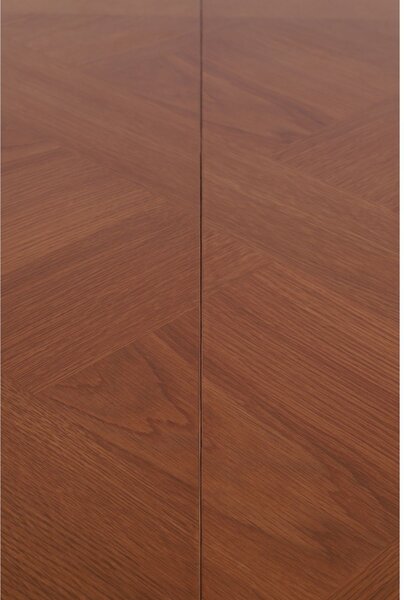 Masă de dining extensibilă Pietro, nuc închis (120-160 cm)