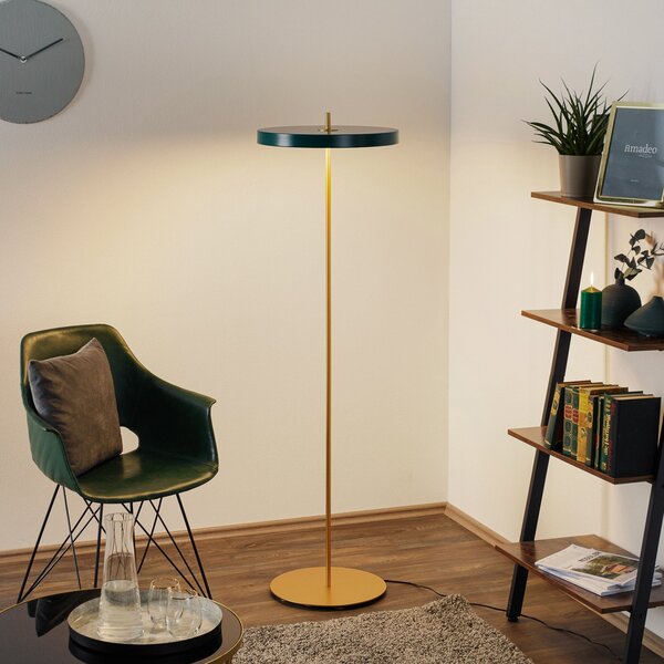 UMAGE Asteria Floor lampă podea LED verde-pădure, reglabil, Verde, Camera de zi / sufragerie, Metal, Design