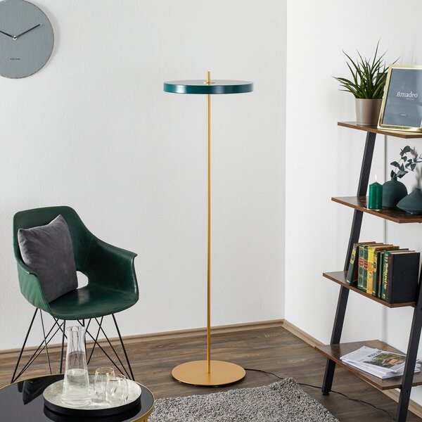 UMAGE Asteria Floor lampă podea LED verde-pădure, reglabil, Verde, Camera de zi / sufragerie, Metal, Design
