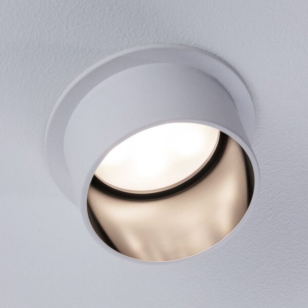 Paulmann Gil LED încastrat alb mat/fier set 3x, reglabil, Alb, Baie, Metal, Modern, Corpuri de iluminat încastrate rotunde