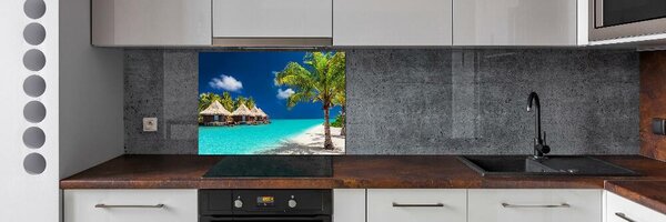 Panou sticla securizata bucatarie bungalow-uri Maldive