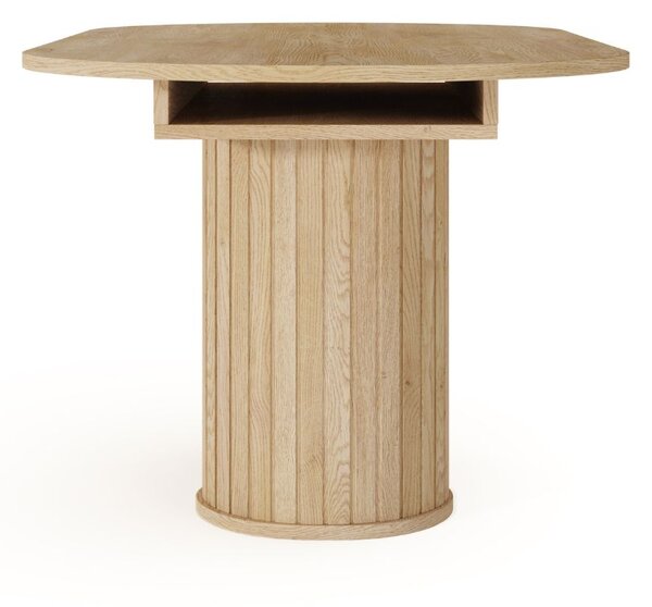 Masă ovală extensibilă cu riflaje Lovi, stejar cremona (180-220 cm)