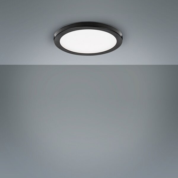 LIGHTME lampă LED încastrată Aqua Plano IP44 negru, Negru, Baie, Metal, Modern, Corpuri de iluminat încastrate rotunde