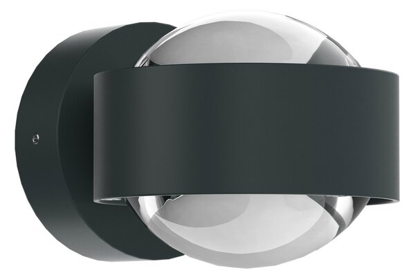 Top Light Puk Mini Wall LED 2x8W lentile transparente, antracit mat, reglabil, Negru, Camera de zi / sufragerie, Metal, Design