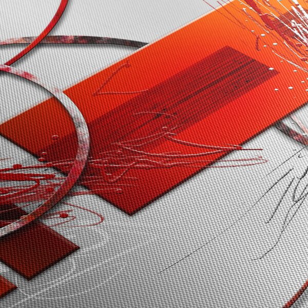 Tablou abstract (cu ceas) (90x30 cm)