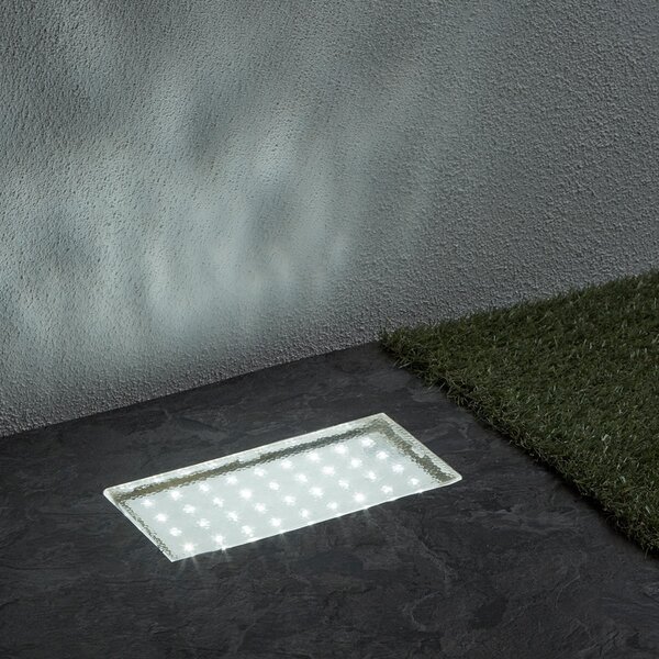 Searchlight Lampă LED de sol Walkover, 20 cm, rectangulară, Alb, Plastic, Modern, Luminile încastrate unghiulare