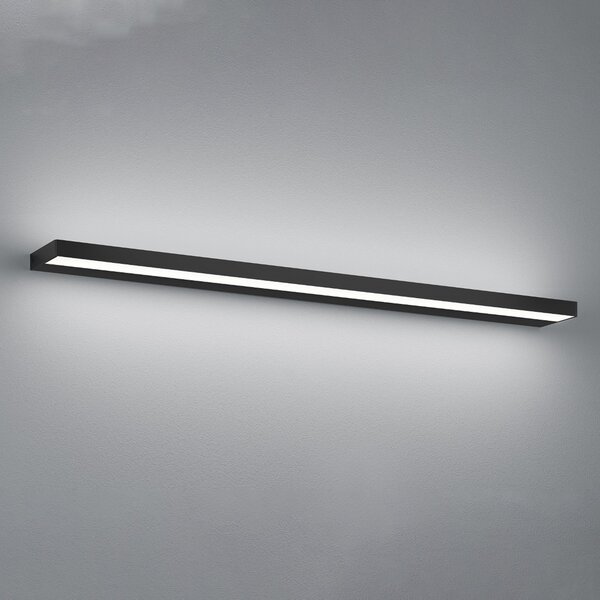 Helestra Slate LED, negru mat 90 cm, Negru, Baie, Metal, Modern