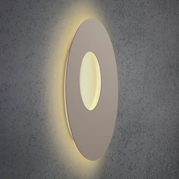 Escale Blade Open LED wall light taupe Ø 59 cm, reglabil, Bej, Camera de zi / sufragerie, Metal, Modern