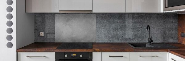 Panou sticlă bucătărie fundal de beton