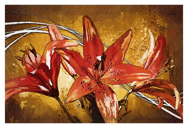 Tablou cu flori de crini (90x60 cm)