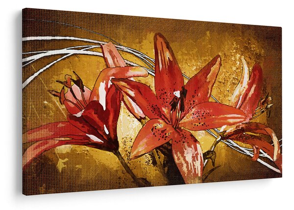 Tablou cu flori de crini (90x60 cm)