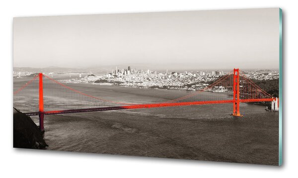 Panou sticla securizata bucatarie Podul din San Francisco