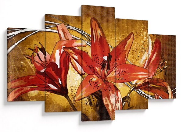 Tablou cu flori de crini (150x105 cm)