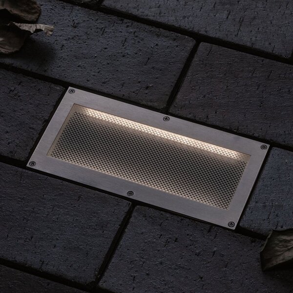 Paulmann Brick LED-Lumină de podea încastrată, 10x20cm, Gri, Metal, Modern, Luminile încastrate unghiulare