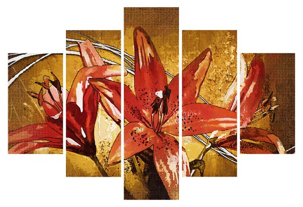 Tablou cu flori de crini (150x105 cm)