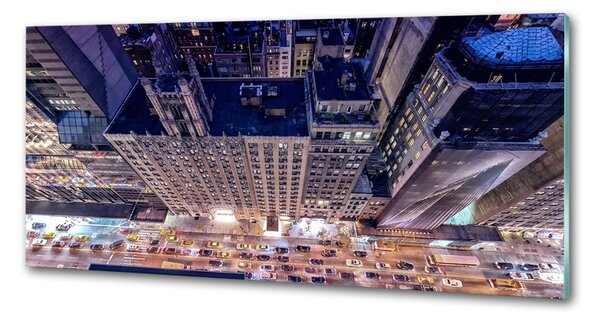 Panou perete bucătărie New York pe timp de noapte
