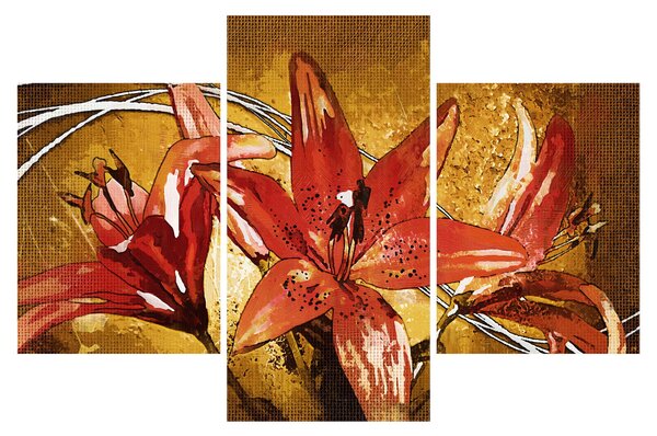 Tablou cu flori de crini (90x60 cm)