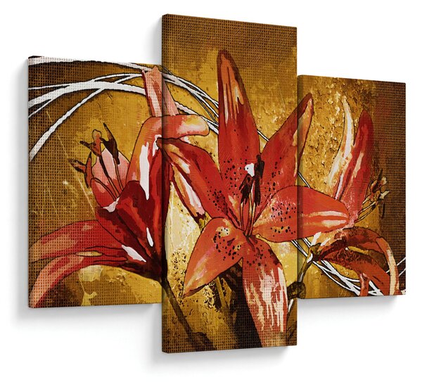 Tablou cu flori de crini (90x60 cm)