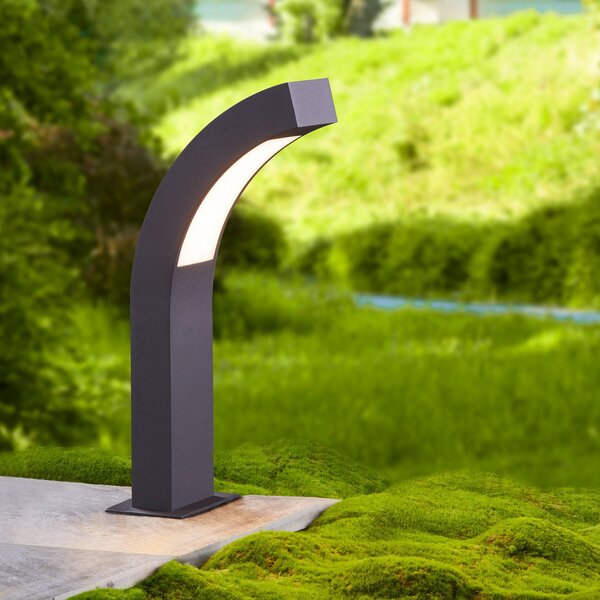 Lampă de Exterior Lucande, LENNIK, Negru, Terasă, Aluminiu, Modern