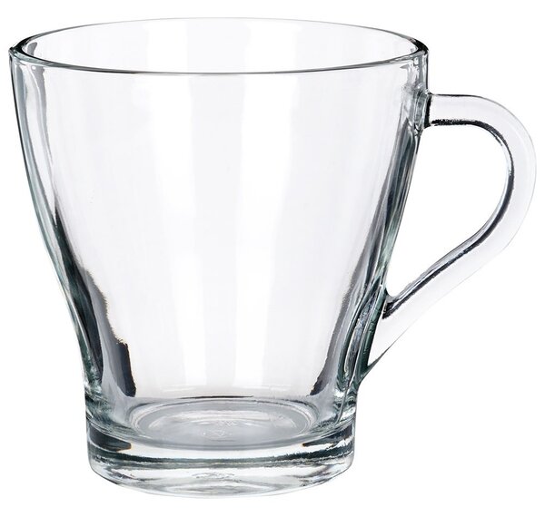 Set 6 pahare din sticlă pentru cafea și ceai Vilde 250 ml – Pahare transparente băuturi calde