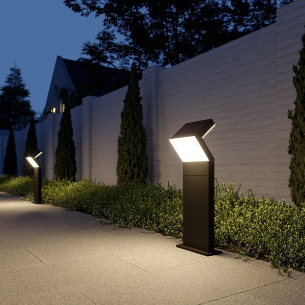 Arcchio lampă cu soclu LED Havin, antracit, metal, 60cm, Negru, Metal, Modern
