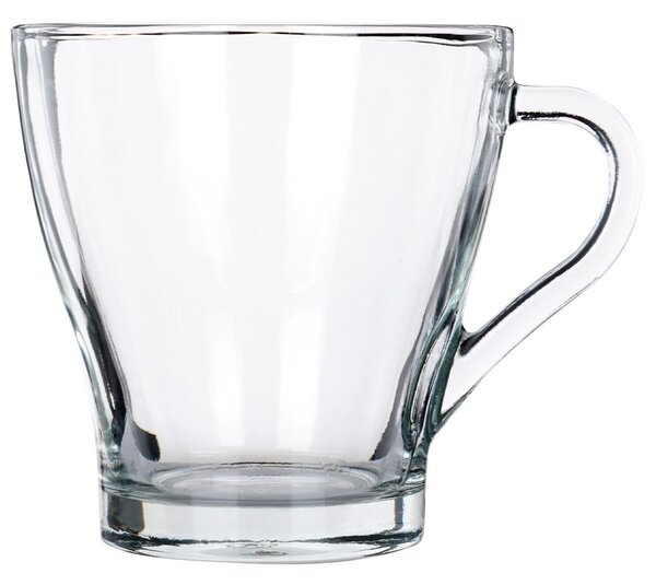 Set 6 pahare din sticlă pentru cafea și ceai Vilde 250 ml – Pahare transparente băuturi calde