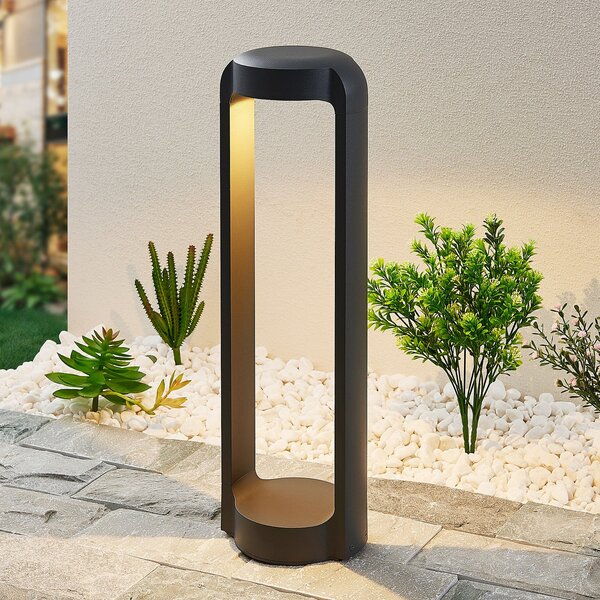 Lucande Habsa lampă cu soclu LED, înălțime 50 cm, Negru, Metal, Modern