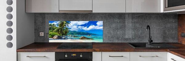 Sticlă pentru bucătărie plaja Seychelles