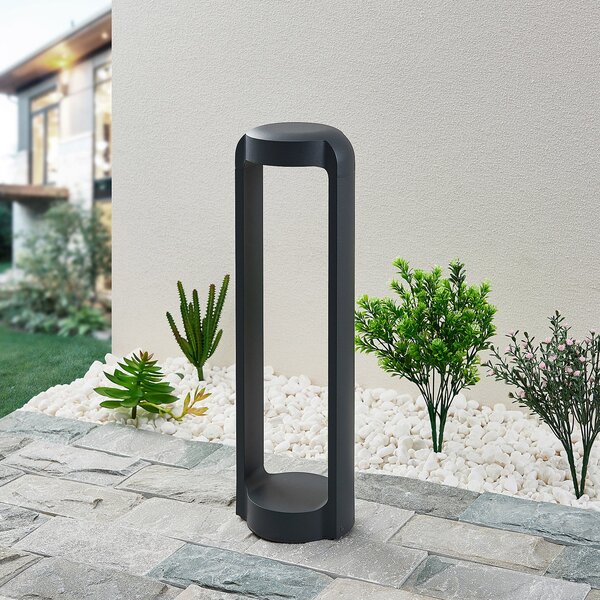 Lucande Habsa lampă cu soclu LED, înălțime 50 cm, Negru, Metal, Modern