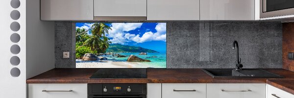 Sticlă pentru bucătărie plaja Seychelles