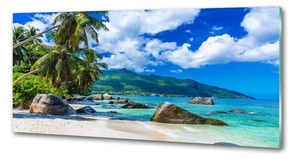 Sticlă pentru bucătărie plaja Seychelles