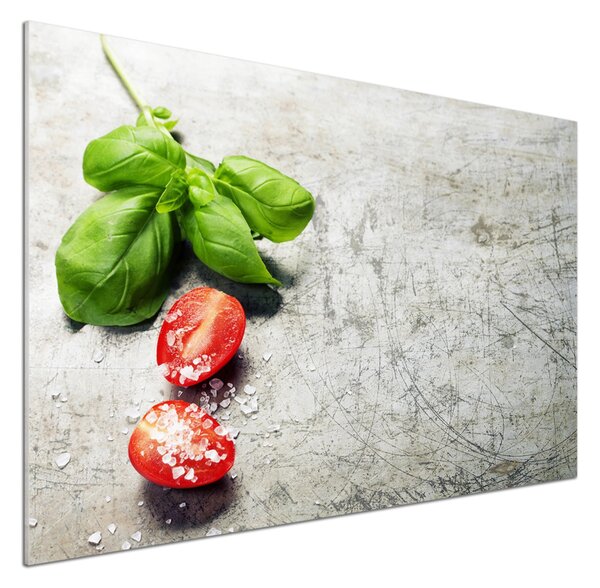 Panou de bucătărie Tomate și busuioc