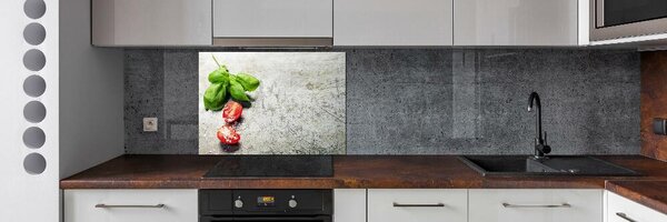 Panou de bucătărie Tomate și busuioc