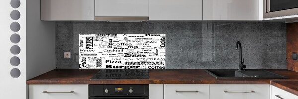 Panou perete bucătărie meniu Restaurant