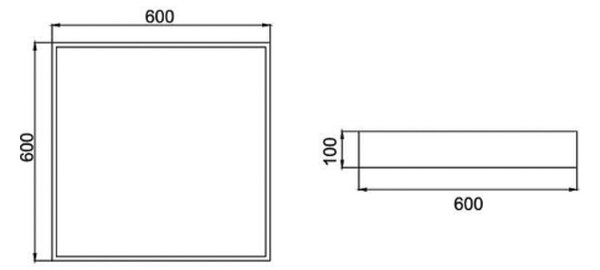 BRUMBERG Plafonieră cu LED Biro Square, pornit/oprit, alb, 3.000 K, Alb, Studiu / Birou, Aluminiu