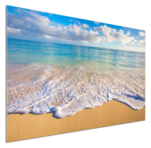 Panou sticlă bucătărie plaja Hawaii